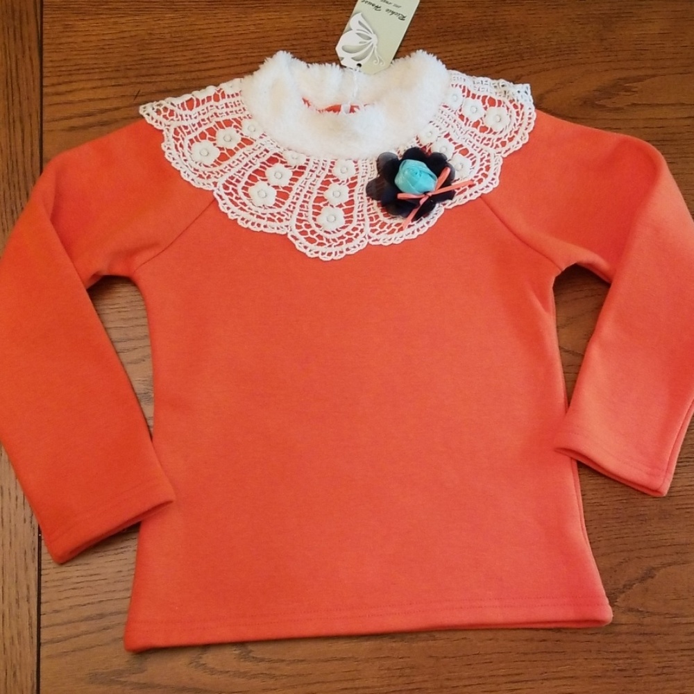 Nwt Richie House fur collar warm top